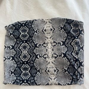 Snake print crop top